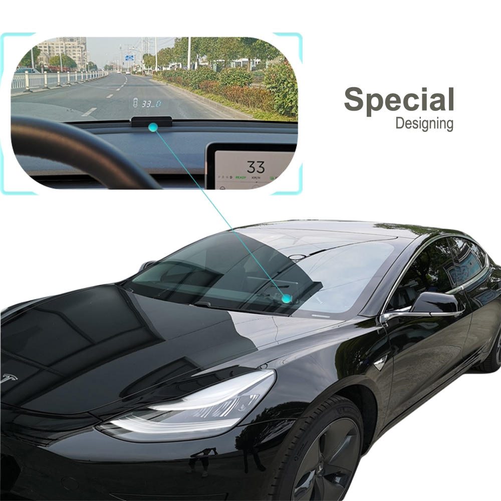 EANOP HUD E100 Head up display Speed Projector Speedometer Turning light Gear Guide Battery display for tesla model 3 car access EANOP HUD E100 Head up display Speed Projector Speedometer Turning light Gear Guide Battery display for tesla model 3 car access