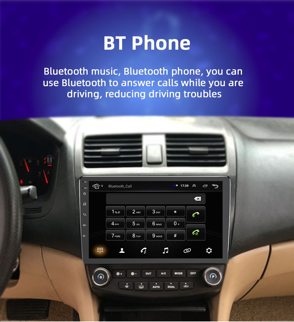 PEERCE For Honda Accord 7 2003-2008 Navigation Android 10 Carplay RDS 4G Car Radio Multimedia Player Auto FM AM DSP 2 din no dvd