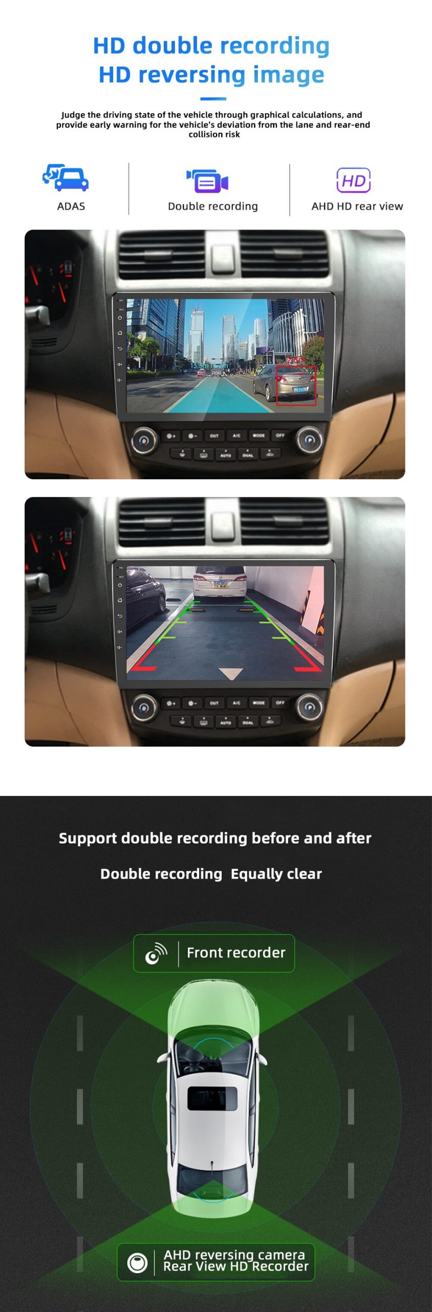 PEERCE For Honda Accord 7 2003-2008 Navigation Android 10 Carplay RDS 4G Car Radio Multimedia Player Auto FM AM DSP 2 din no dvd