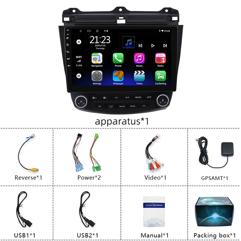 PEERCE For Honda Accord 7 2003-2008 Navigation Android 10 Carplay RDS 4G Car Radio Multimedia Player Auto FM AM DSP 2 din no dvd PEERCE For Honda Accord 7 2003-2008 Navigation Android 10 Carplay RDS 4G Car Radio Multimedia Player Auto FM AM DSP 2 din no dvd