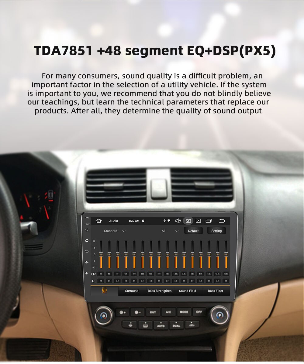 PEERCE For Honda Accord 7 2003-2008 Navigation Android 10 Carplay RDS 4G Car Radio Multimedia Player Auto FM AM DSP 2 din no dvd