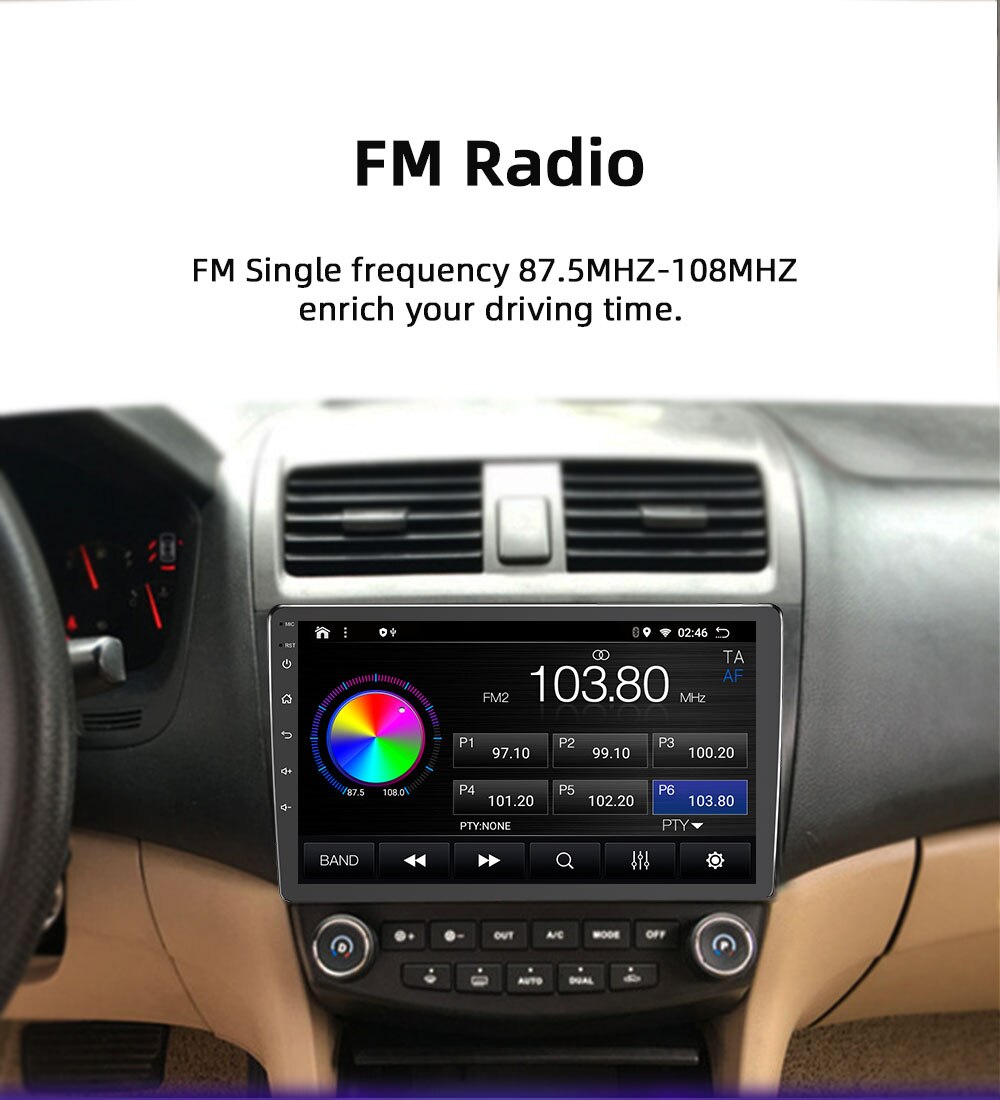 PEERCE For Honda Accord 7 2003-2008 Navigation Android 10 Carplay RDS 4G Car Radio Multimedia Player Auto FM AM DSP 2 din no dvd