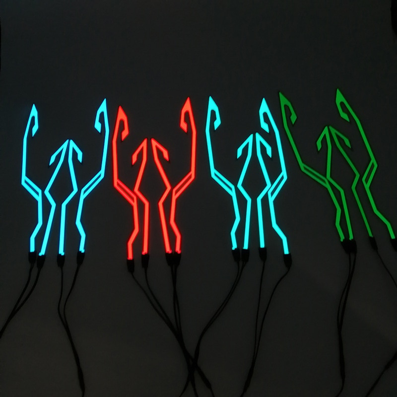 Motorcycle Bike Helmet LED cold light Strip EL Sticker Waterproof 4 Flashing Warning Lights Night Riding Helmet Kit Motorcycle Bike Helmet LED cold light Strip EL Sticker Waterproof 4 Flashing Warning Lights Night Riding Helmet Kit