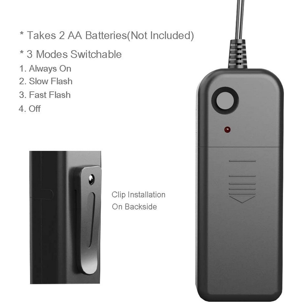 Motorcycle Bike Helmet LED cold light Strip EL Sticker Waterproof 4 Flashing Warning Lights Night Riding Helmet Kit