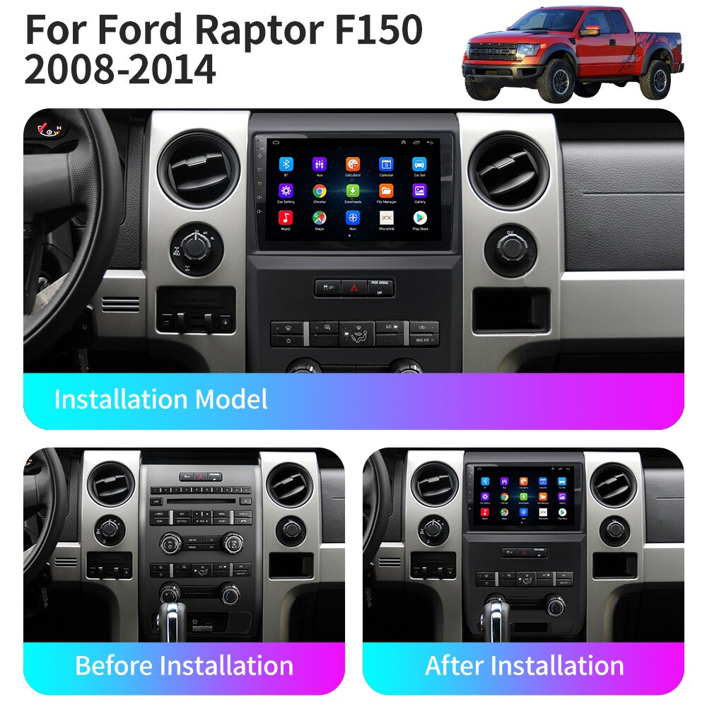 Android 10.0 2Din Car Radio For Ford F150 P415 Raptor 2008-2014 2 DIN stereo Multimedia Audio Player Navigation GPS Video DVD 9" Android 10.0 2Din Car Radio For Ford F150 P415 Raptor 2008-2014 2 DIN stereo Multimedia Audio Player Navigation GPS Video DVD 9"